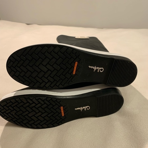 Women’s Black with White Trim Cole Haan Rubber Boots Size 7, Like New​​​​​​​​​ - Picture 7 of 7